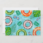 Fun Pool Party Any Age Birthday Invitation 招待状 (裏面)