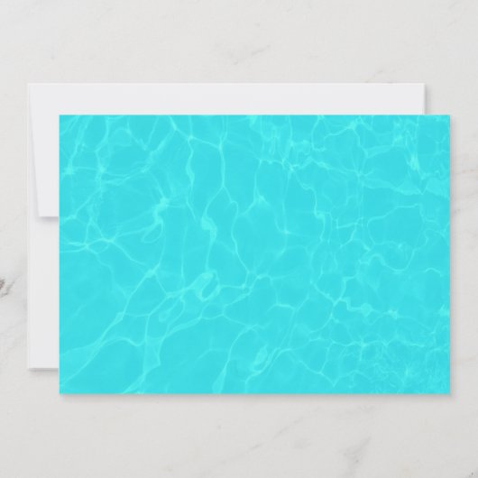 Fun Pool Party Birthday With Photo – Summer Splash 招待状 (裏面)