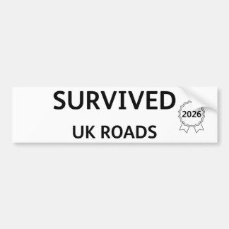Fun Pothole Bumper Sticker SURVIVED UK ROADS 2026 バンパーステッカー