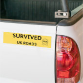 Fun Pothole Bumper Sticker SURVIVED UK ROADS 2026 バンパーステッカー (トラック上)