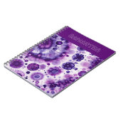 Fun Purple Violet Pink Batik Circles Art Pattern ノートブック (左側)