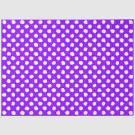 Fun Purple With Irregular White Polka Dots 薄葉紙