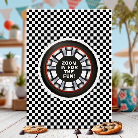 Fun Racing Car Birthday Party 招待状