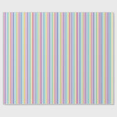 Fun Rainbow Colors Striped ラッピングペーパー (フラット)