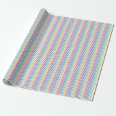 Fun Rainbow Colors Striped ラッピングペーパー (アンロールド)