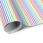 Fun Rainbow Colors Striped ラッピングペーパー (ロールコーナー)