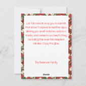 Fun reindeer Rudolph christmas wishes Postcard シーズンカード (裏面)