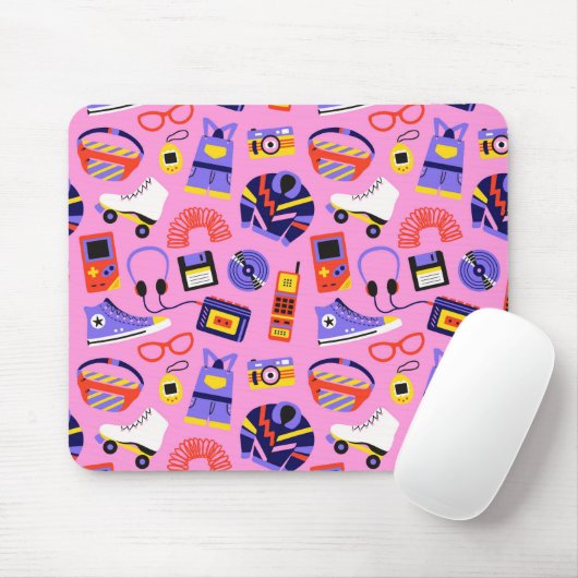 Fun retro 90s nostalgia – Y2K tech and clothing マウスパッド (マウス)