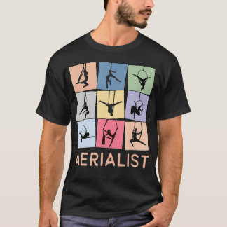 Fun Retro Aerialist Love Aerial Hoop Aerialist Gif Tシャツ