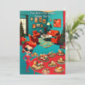 Fun Retro Christmas Dinner Party 1950s Lounge 2 招待状 (スタンド正面)