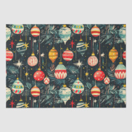 Fun Retro Christmas Tree Ornaments 薄葉紙