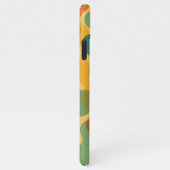 Fun Retro Classic Amorphous Shapes Art Pattern iPhoneケース (右側)