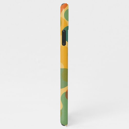 Fun Retro Classic Amorphous Shapes Art Pattern iPhoneケース (右側)