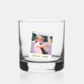 Fun Retro Custom Birthday Vintage Photo ウイスキーグラス (正面)