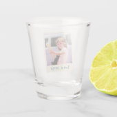Fun Retro Custom Birthday Vintage Photo ショットグラス (裏面)
