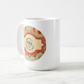Fun Retro Custom 'you logo here" コーヒーマグカップ (正面左)