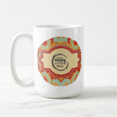 Fun Retro Custom 'you logo here" コーヒーマグカップ (左)