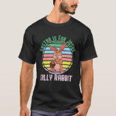 Fun Retro Easter Is For Jesus Silly Rabbit Tシャツ (正面)