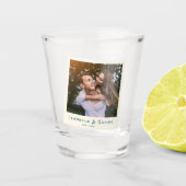 Fun Retro Photo Frame Wedding Engagement Party ショットグラス (正面)