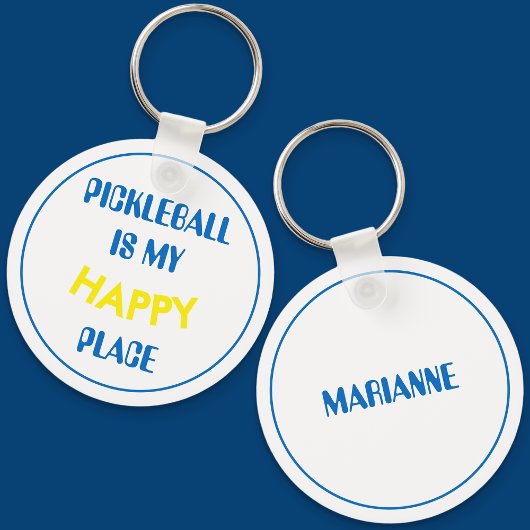 Fun Retro Pickleball Is My Happy Place キーホルダー