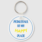Fun Retro Pickleball Is My Happy Place キーホルダー (正面)