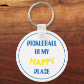 Fun Retro Pickleball Is My Happy Place キーホルダー (正面)