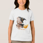 Fun Retro "Trick or Treat" Splash Halloween  トライブレンドＴシャツ (正面)