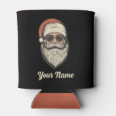 Fun Retro Vintage Sunglasses Santa Holiday 缶クーラー (裏面)