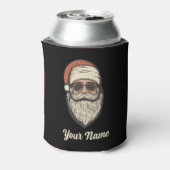 Fun Retro Vintage Sunglasses Santa Holiday 缶クーラー (缶裏面)