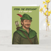 Fun Robin Hood Steal the Spotlight Birthday Card   カード (黄色い花)