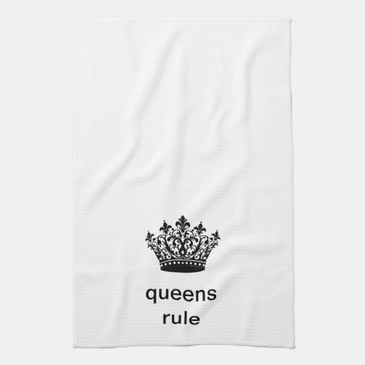 Fun Royal "Queens Rule" キッチンタオル (縦)