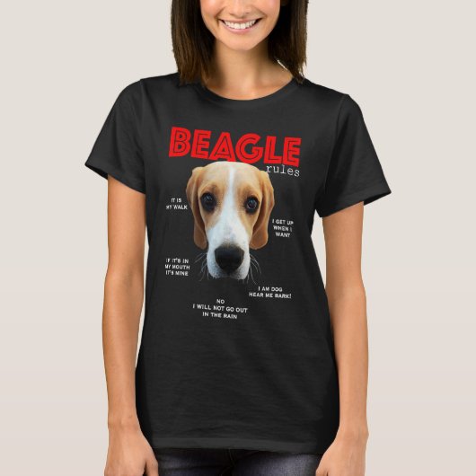 Fun rules for the beagle tシャツ (正面)