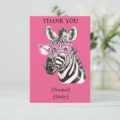 Fun Safari Animal Design - Zebra サンキューカード (スタンド正面)