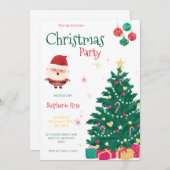 Fun Santa Christmas Party Invitation 招待状 (正面/裏面)