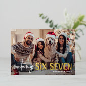 Fun Santa Says 67 Photo 箔シーズンカード (立ち正面)