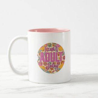 Fun Sarcastic Colourful Adulting Mug ツートーンマグカップ
