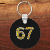 Fun School Bus 67 Teacher Appreciation 67 Meme Bus キーホルダー (正面)