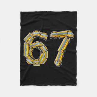 Fun School Bus 67 Teacher Appreciation 67 Meme Bus フリースブランケット