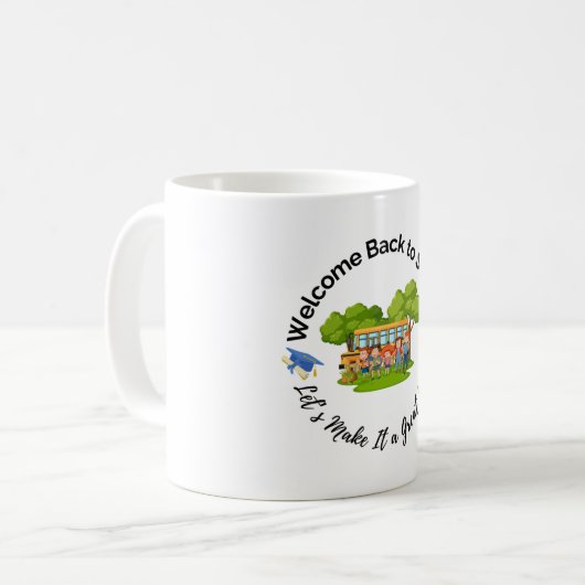 Fun School Bus Ride Mug コーヒーマグカップ (正面左)