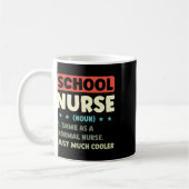 Fun School Nurse Definition Byck To School  コーヒーマグカップ (左)