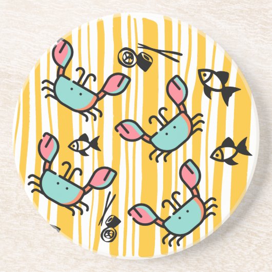 Fun Seafood Crab Fish  コースター (正面)