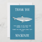 Fun Shark Underwater Party Thank You 招待状 (正面)