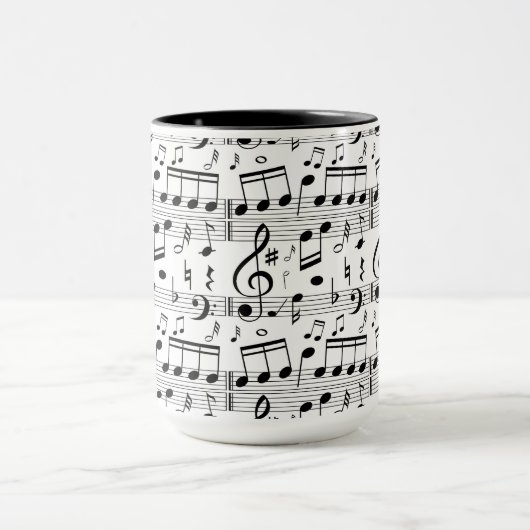 Fun Sheet Music Notes Musician art マグカップ (中央)