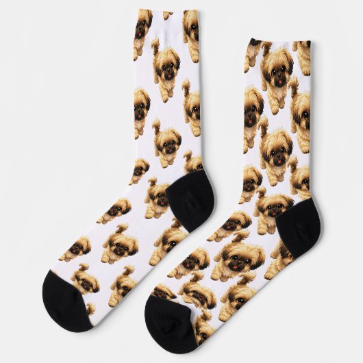 Fun Shih Tzu Dog Socks ソックス (左)