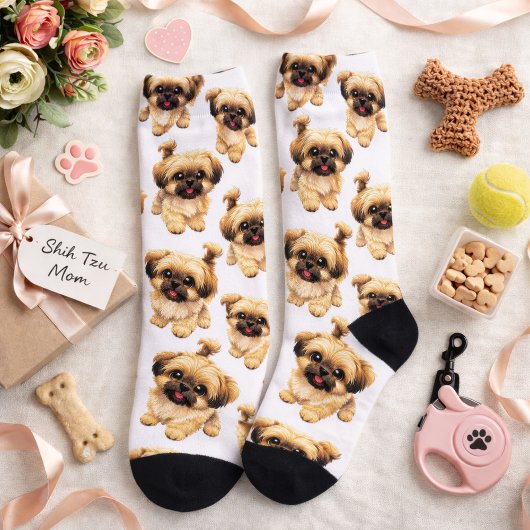 Fun Shih Tzu Dog Socks ソックス