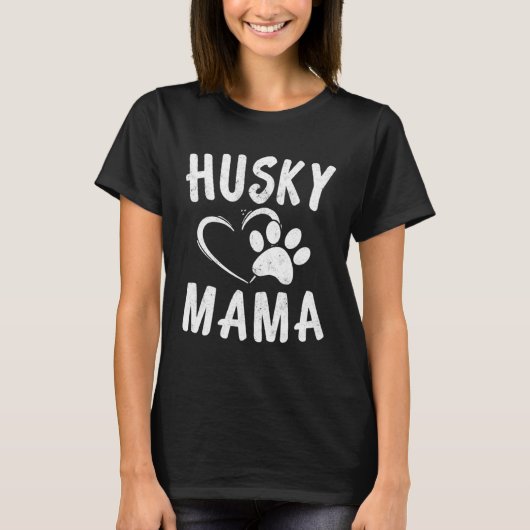 Fun Siberian Husky Mama  Dog  Apparel Huskies Mom Tシャツ (正面)