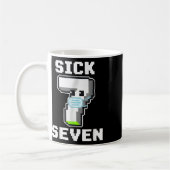 Fun Sick Seven Pixel Meme Halloween Costume Wordpl コーヒーマグカップ (左)