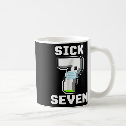 Fun Sick Seven Pixel Meme Halloween Costume Wordpl コーヒーマグカップ (右)