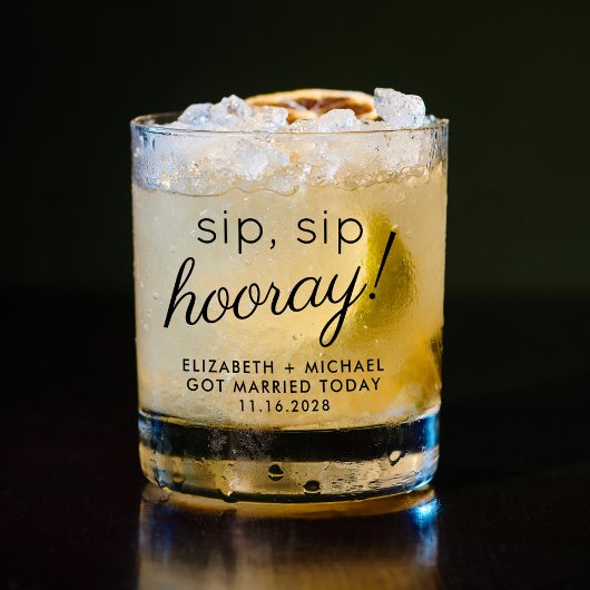 Fun Sip Sip Hooray ウェディングファーバー ウイスキーグラス