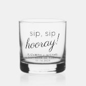 Fun Sip Sip Hooray ウェディングファーバー ウイスキーグラス (正面)